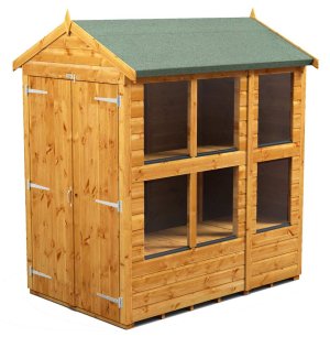 Power 6x4 Apex Potting Shed - Double Door